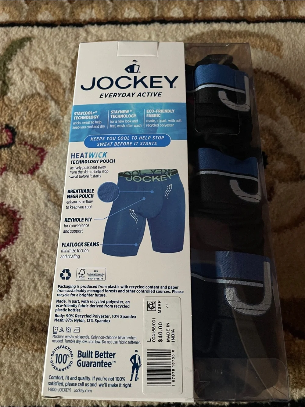 Jockey Men’s Long-Leg Boxer Briefs - Black